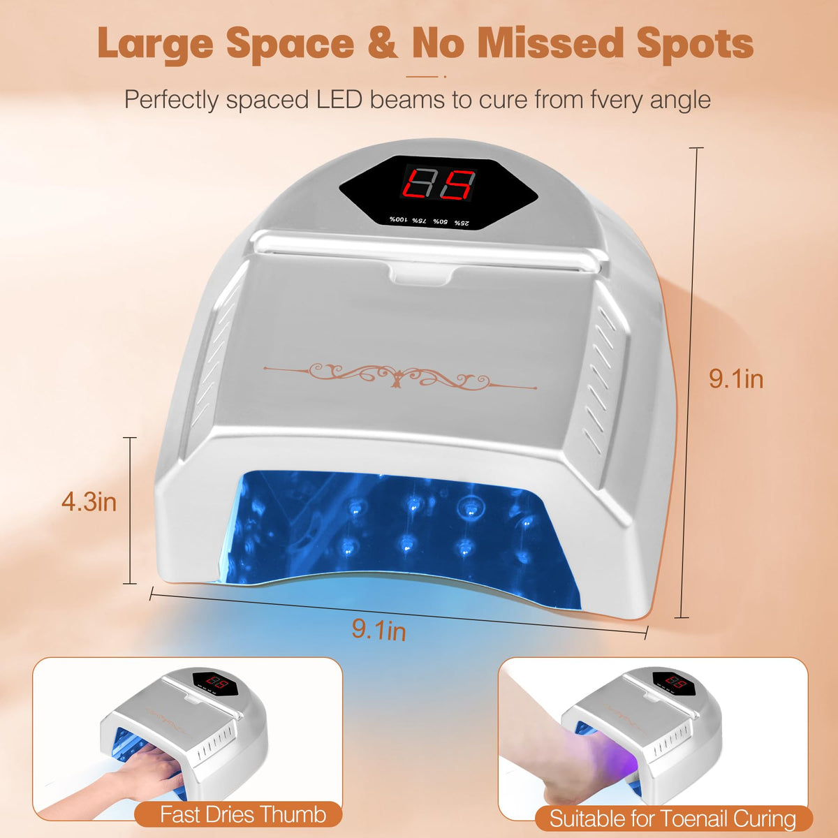 HoMove curing toenails to show roomy interior for pedicures and consistent results