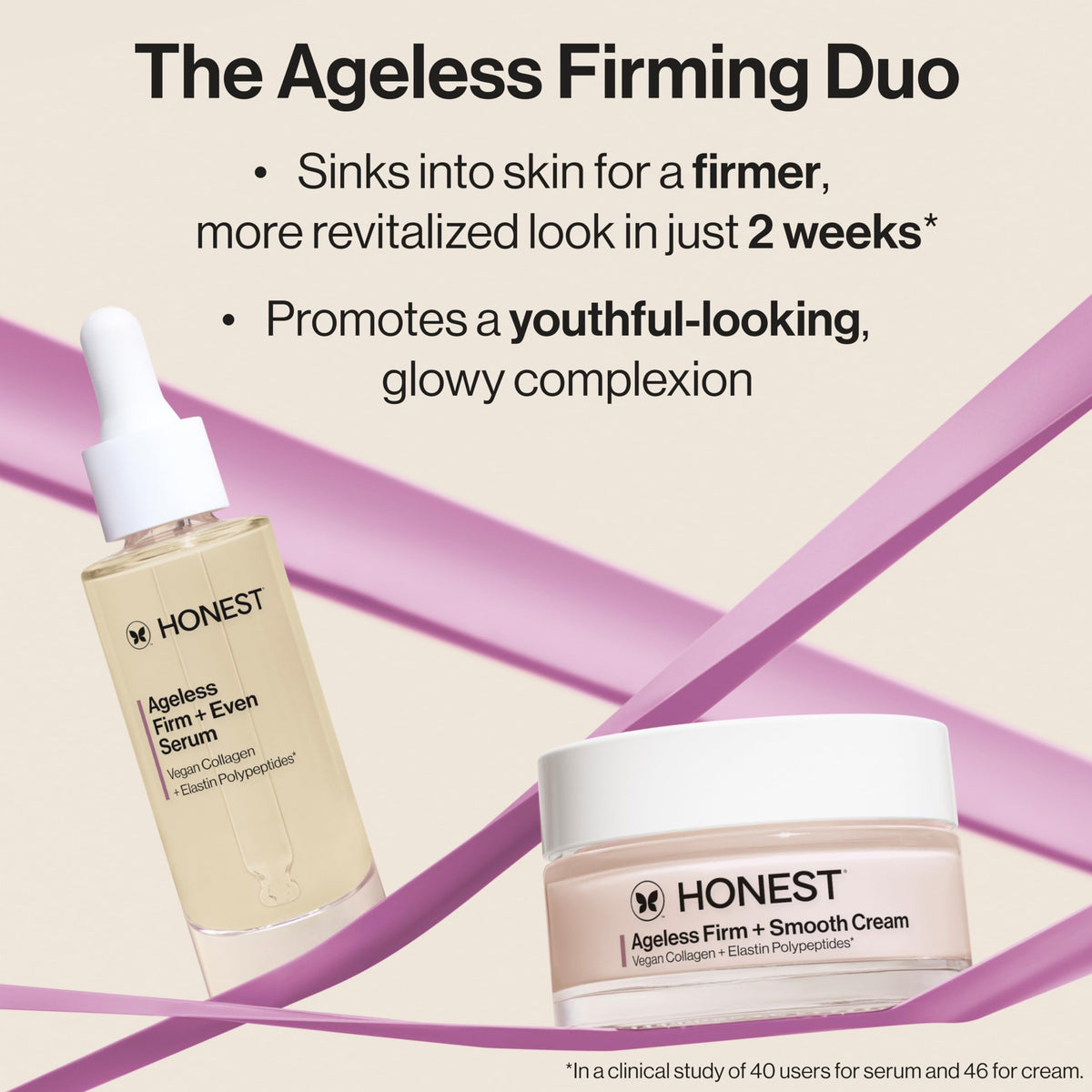 Honest Beauty on bathroom counter in lifestyle scene promoting routine consistency benefit