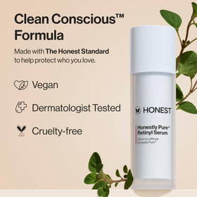 Honest Beauty bottle label detail emphasizing ingredient transparency and trust