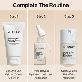 Honest Beauty cleanser staged in bathroom showing daily routine benefit