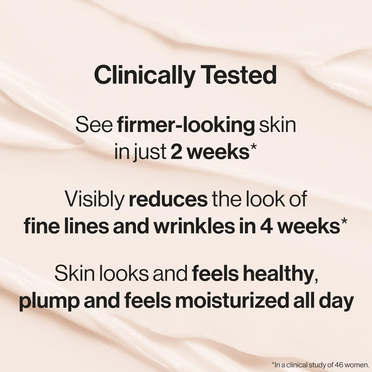 Honest Beauty clinical results graphic illustrating firmer skin benefit