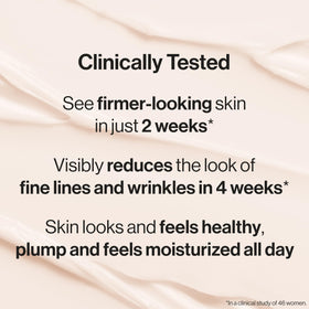 Honest Beauty clinical results graphic illustrating firmer skin benefit