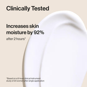 Honest Beauty cream being applied on hand demonstrating fast absorbency benefit
