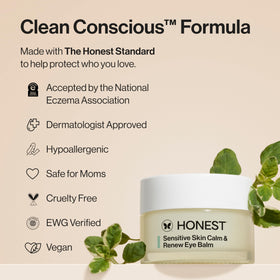 Honest Beauty balm applied on hand demonstrating smooth creamy spreadability