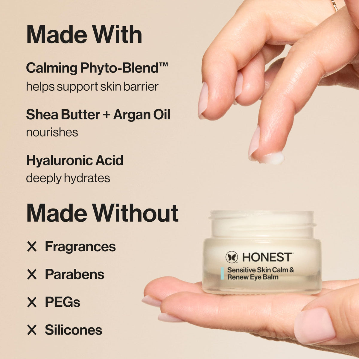 Honest Beauty ingredients shea butter and argan oil showing nourishing benefits