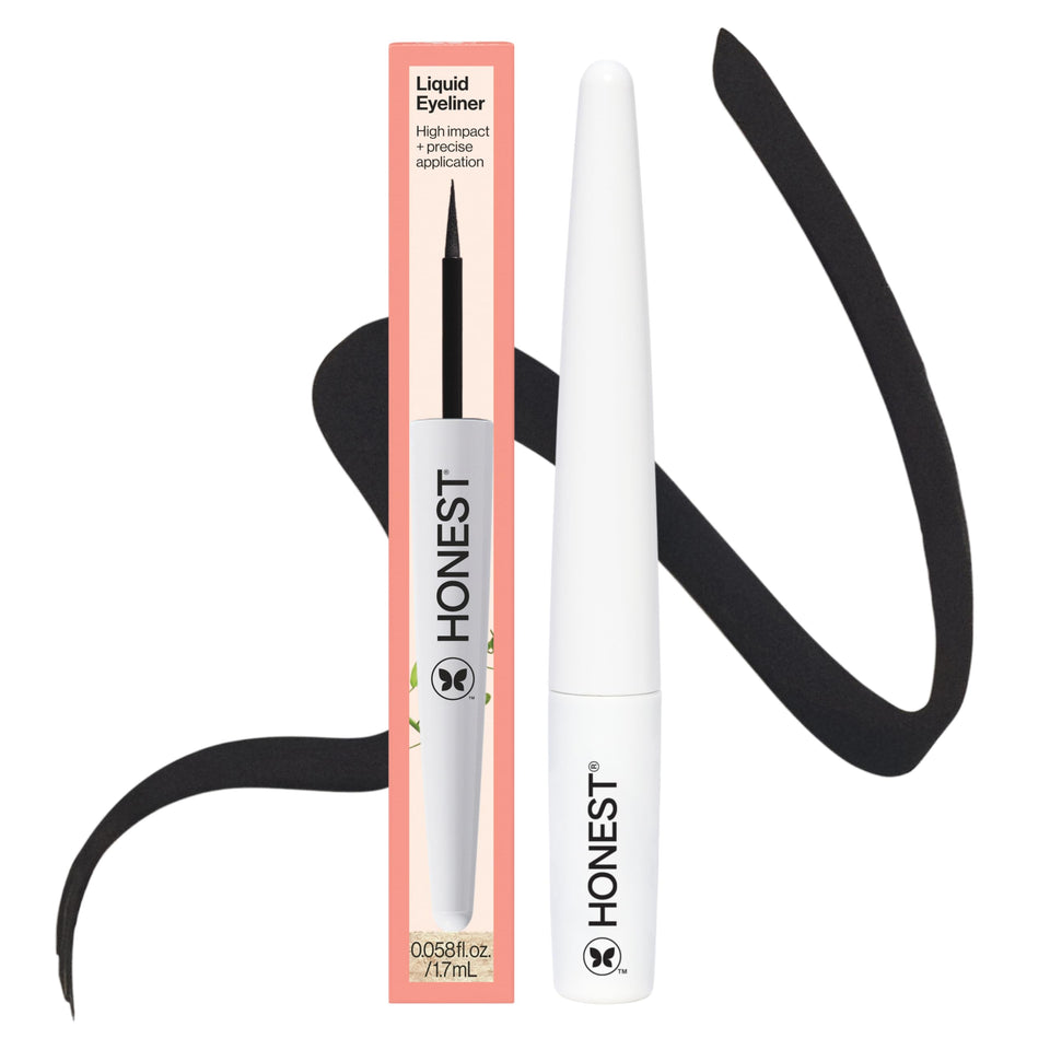 Honest Beauty front packaging showing bold black eyeliner benefits