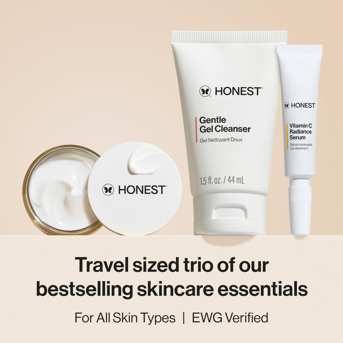 Honest Beauty gentle gel cleanser pump detail demonstrating calming application benefit