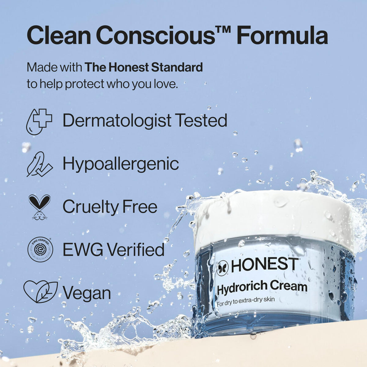 Honest Beauty mushroom complex ingredient image emphasizing hydration boost