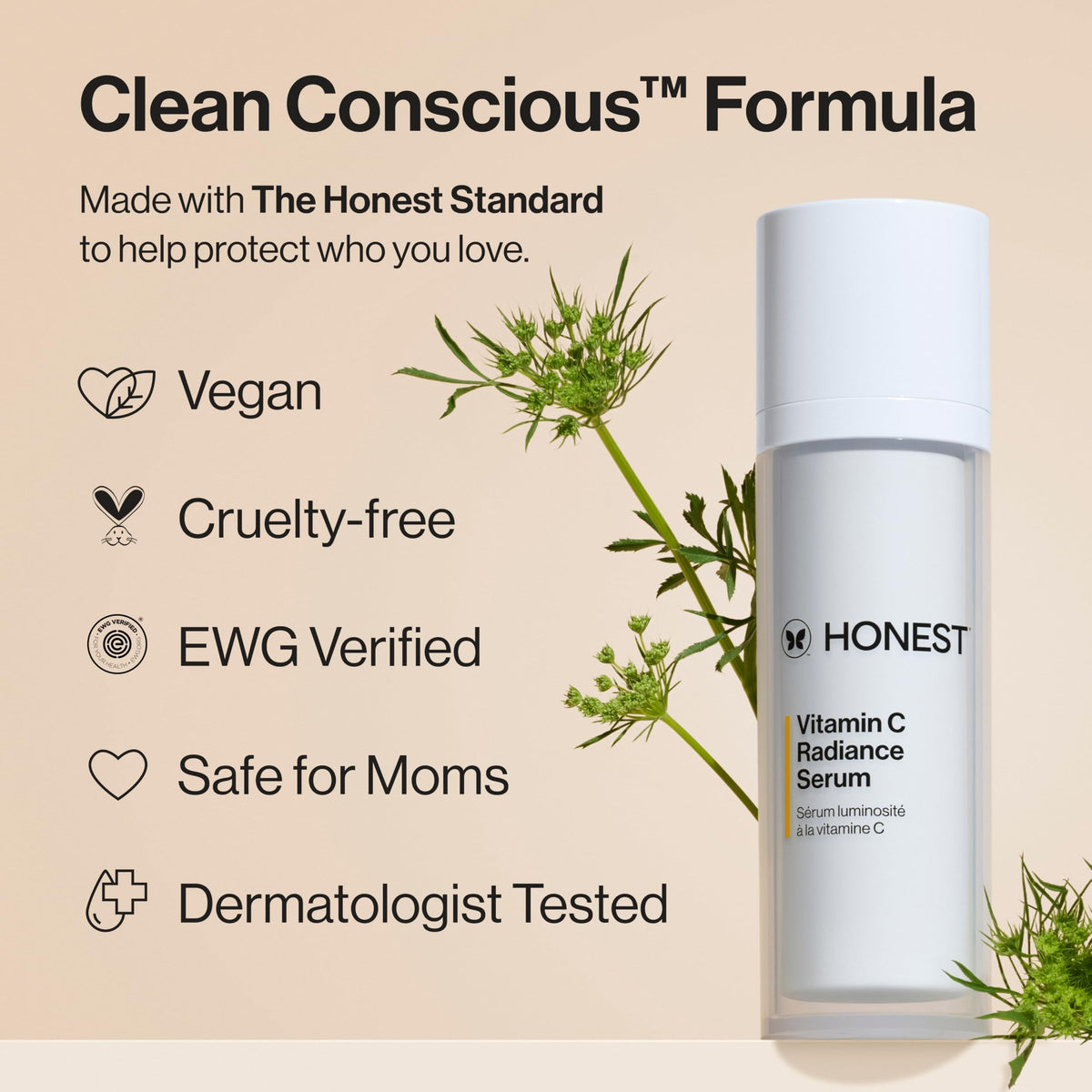 Artichoke extract visual with Honest Beauty label emphasizing complexion refining