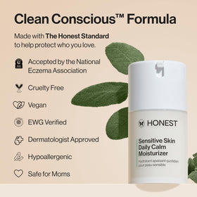 Honest Beauty label detail showing ingredient list and formulation clarity