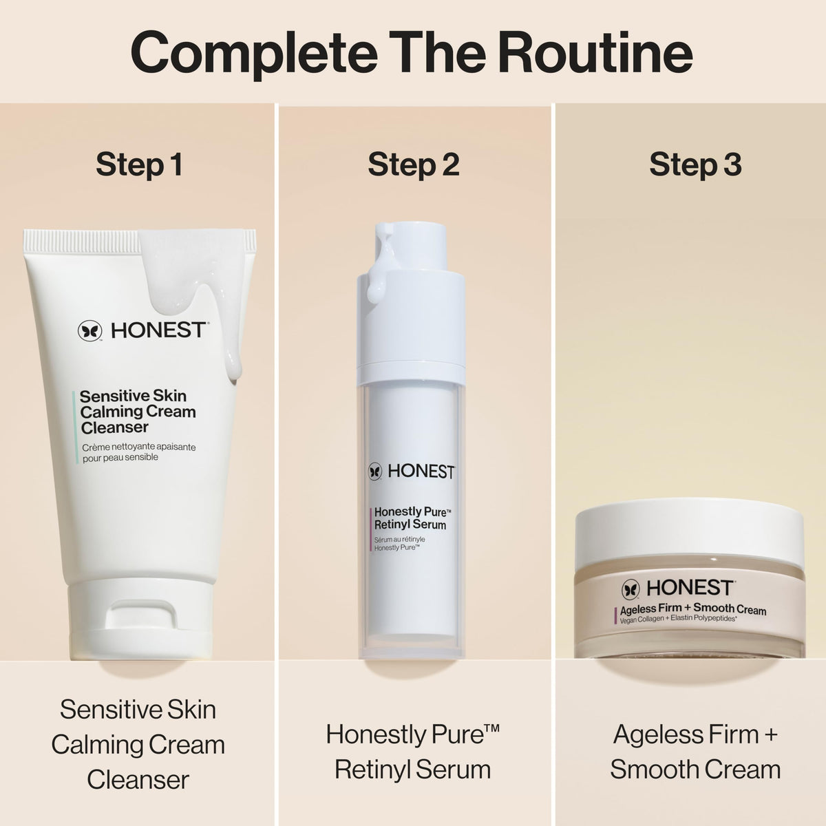 Honest Beauty night routine lifestyle scene illustrating calming evening skincare benefit