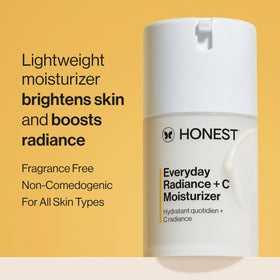 Honest Beauty pump and cap detail highlighting easy dispensing