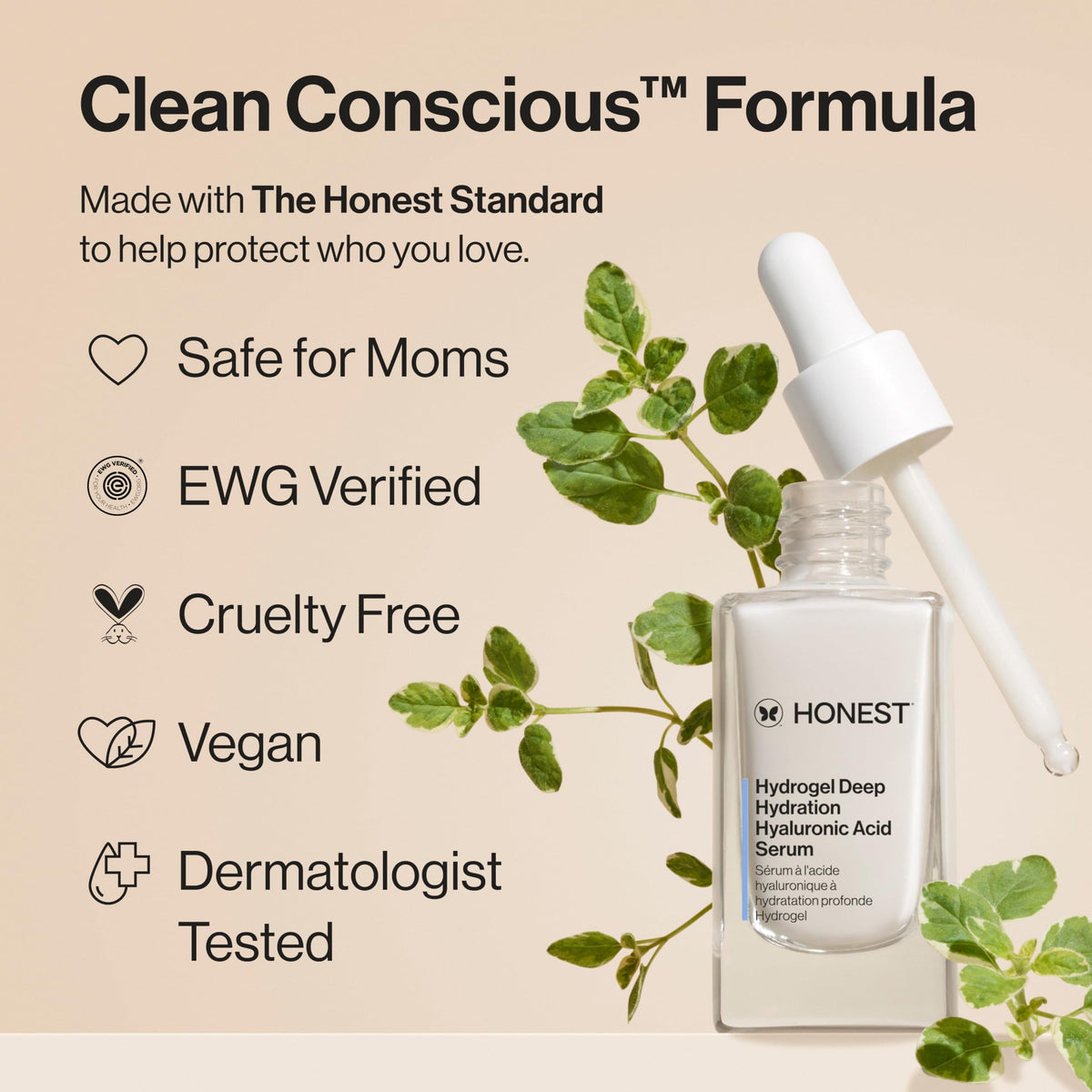 Honest Beauty dispensing serum onto fingertip illustrating easy application