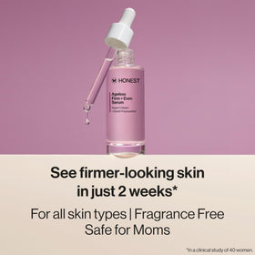 Honest Beauty serum dropper dispensing a precise droplet for targeted use