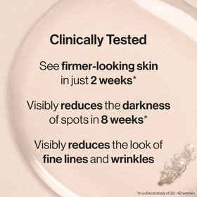 Honest Beauty serum on vanity near skincare items suggesting daily routine