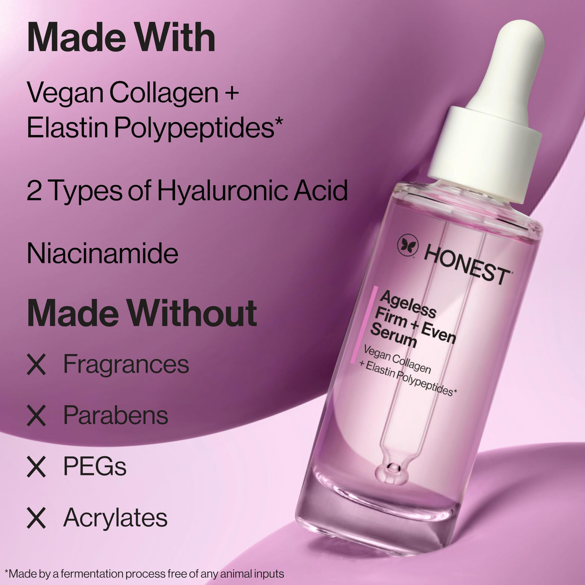 Honest Beauty serum next to ruler showing 1 fl oz scale and portability