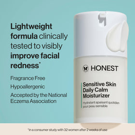 Honest Beauty close-up texture shot highlighting lightweight cream and absorbency