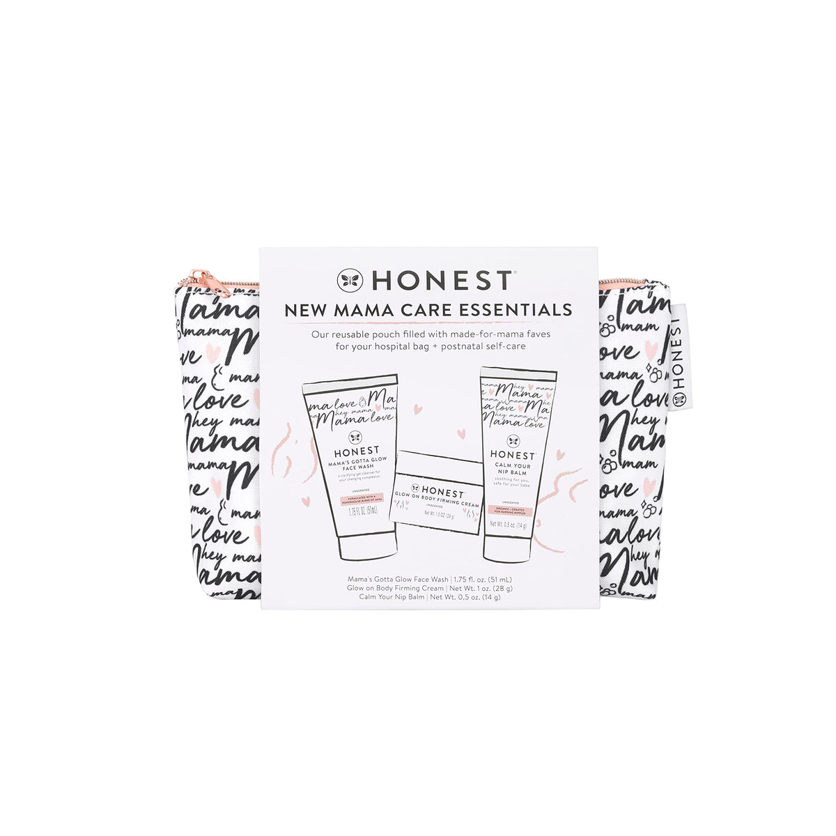 The Honest Company body cream being smoothed on a belly to show moisturizing and skin-firming benefit