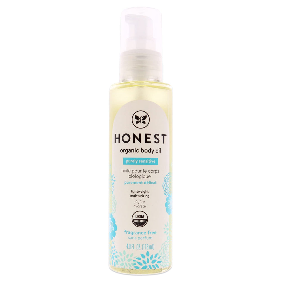 The Honest Company front bottle view showing label and 4 oz size, promoting natural hydration