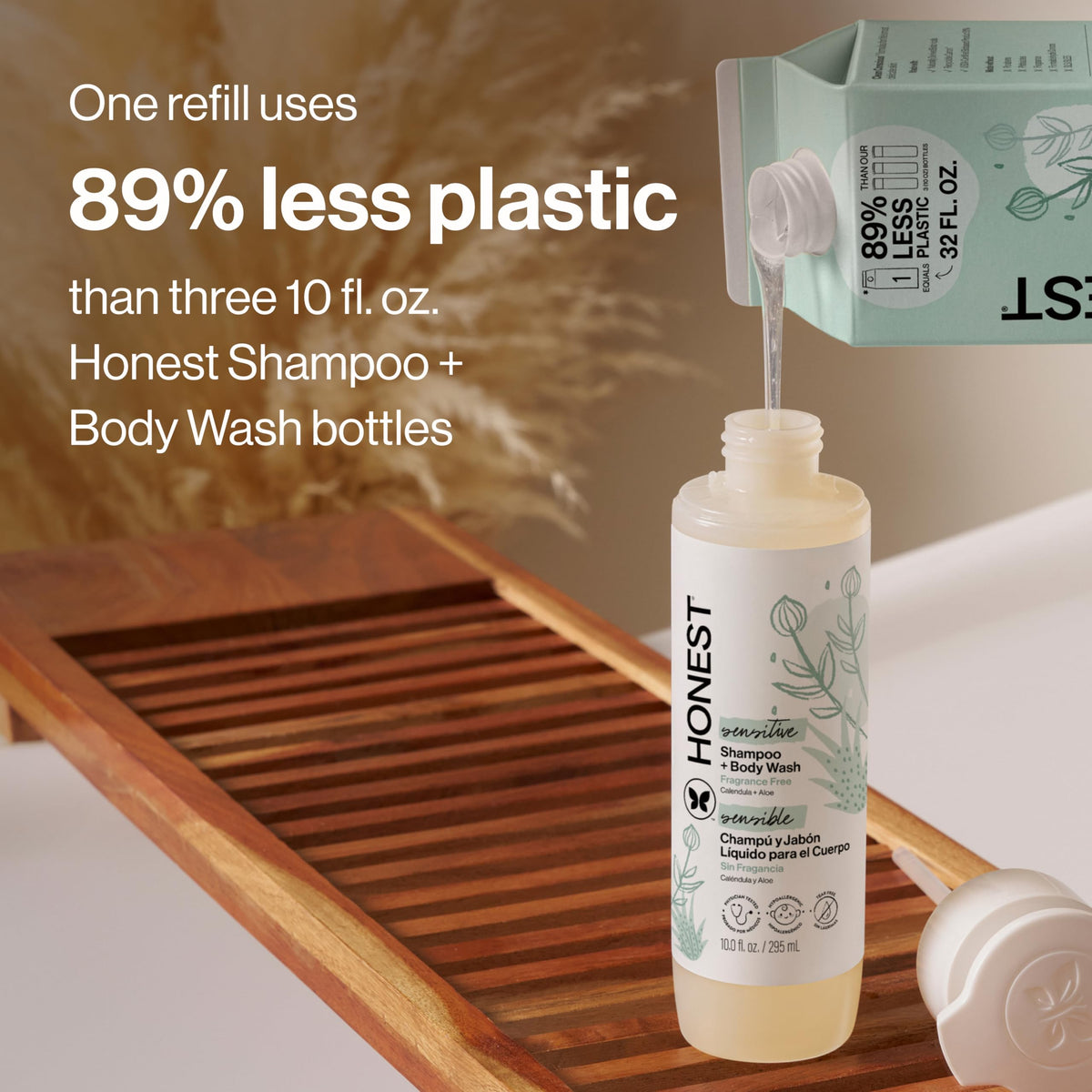 The Honest Company natural botanicals like aloe and chamomile highlighting soothing ingredients