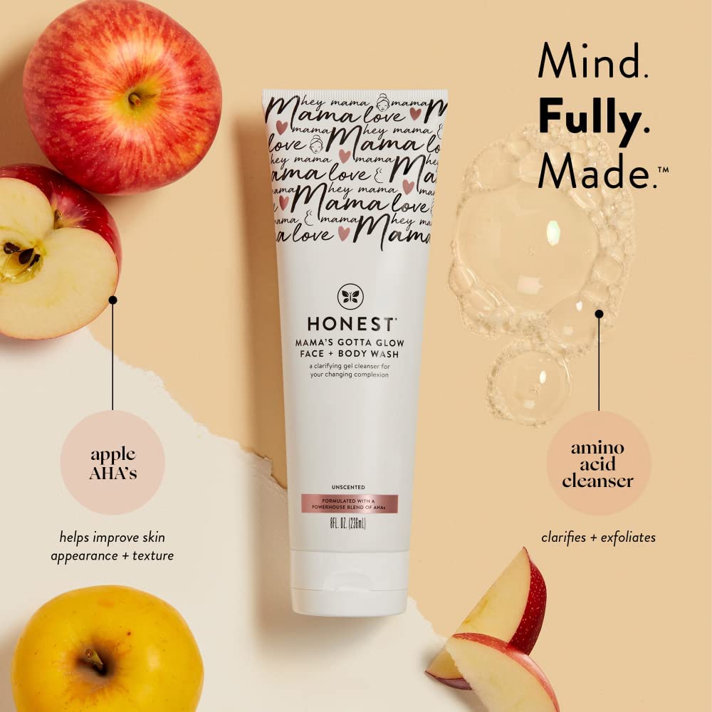 Honest Company Glow On Body Cream texture in jar showing rich hydration and skin-smoothing benefit