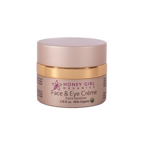 Honey Girl Organics front packaging showing jar and unscented benefit