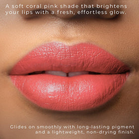 Honeybee Gardens lipstick texture close-up showing creamy finish and smooth application benefit