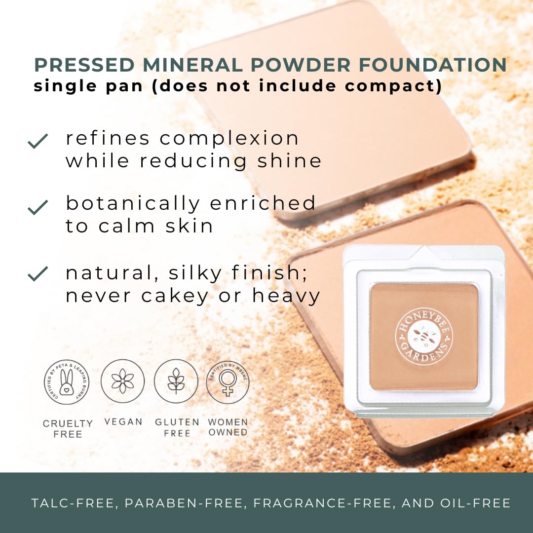 Honeybee Gardens close-up powder texture revealing silky finish and easy blending benefit