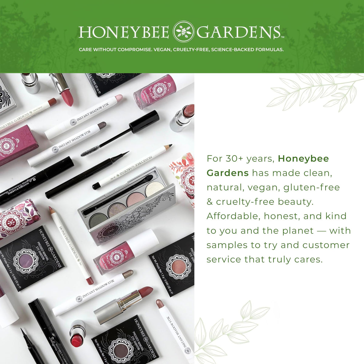 Honeybee Gardens model wearing powder outdoors showing natural, long-wear finish