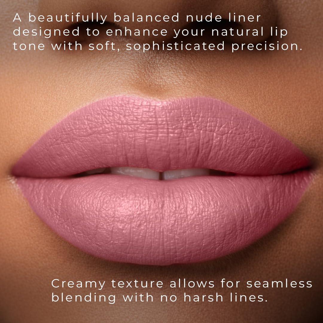 Honeybee Gardens lipstick worn on lips demonstrating flattering neutral finish