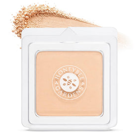 Honeybee Gardens front pan view showing refill and easy compact swap benefit