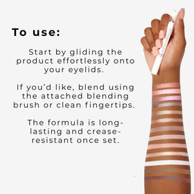 Honeybee Gardens product label close-up highlighting jojoba and vitamin E ingredients for gentle wear