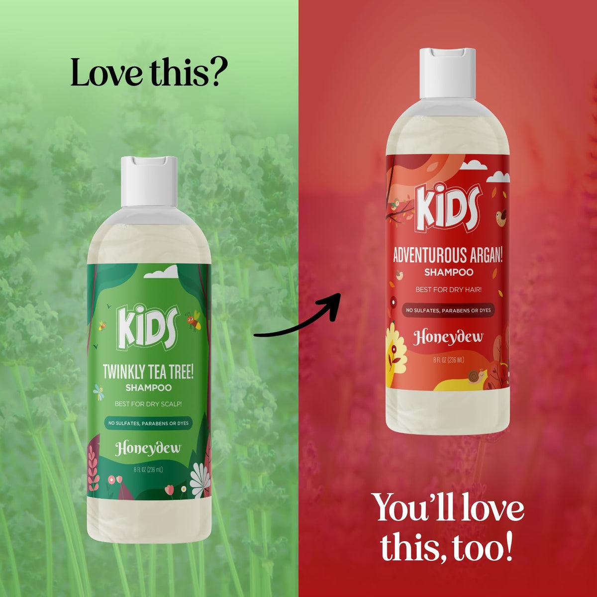 HONEYDEW after wash child hair looking soft and manageable