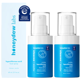 Honeydew Labs front packaging showing clean dermatologist-tested design and portability