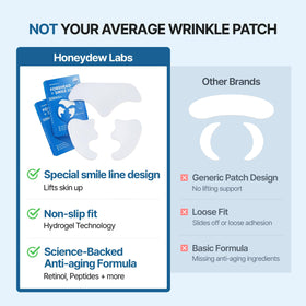 Honeydew Labs lifestyle shot of patch worn overnight offering calm, hydrated skin