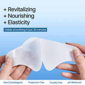 Honeydew Labs patch positioned at smile line showing smoothing effect