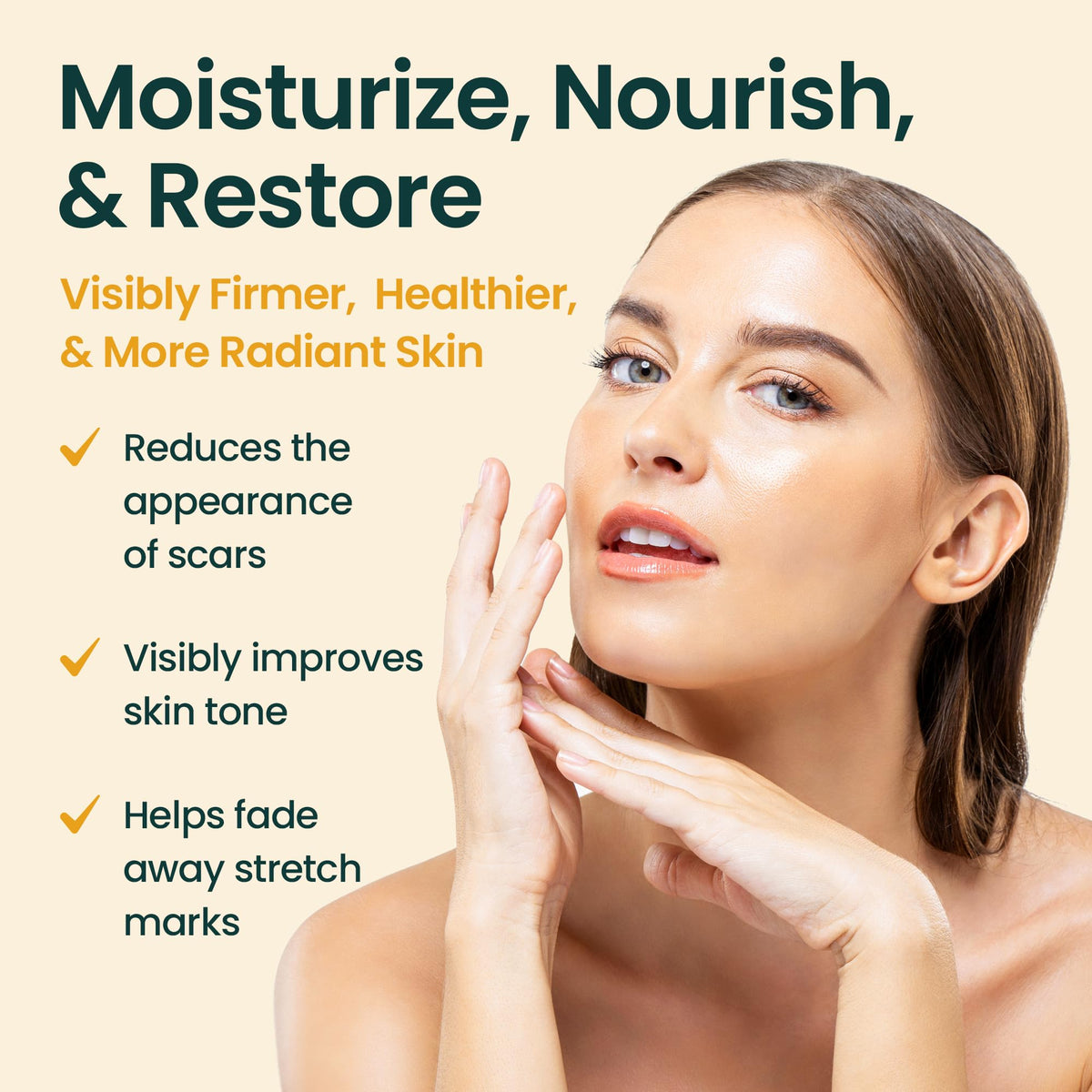 Honeyskin application on belly being massaged to help with stretch mark care