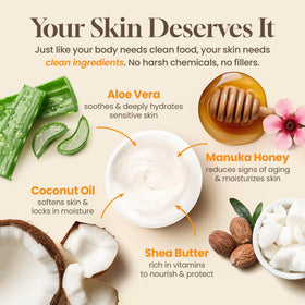 honeyskin cream applied on hand demonstrating quick absorbency and relief