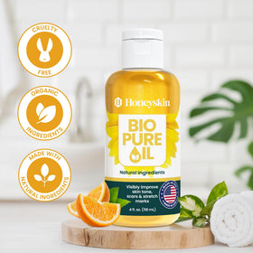 Honeyskin oil absorbed into skin showing non-greasy hydration benefit