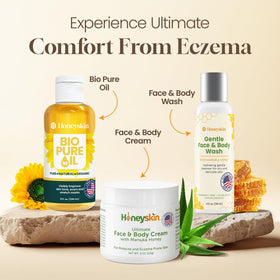 honeyskin label close-up showing ingredients and clean-formulation benefits