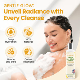 Honeyskin bottle with Manuka honey visual emphasizing natural hydration benefits