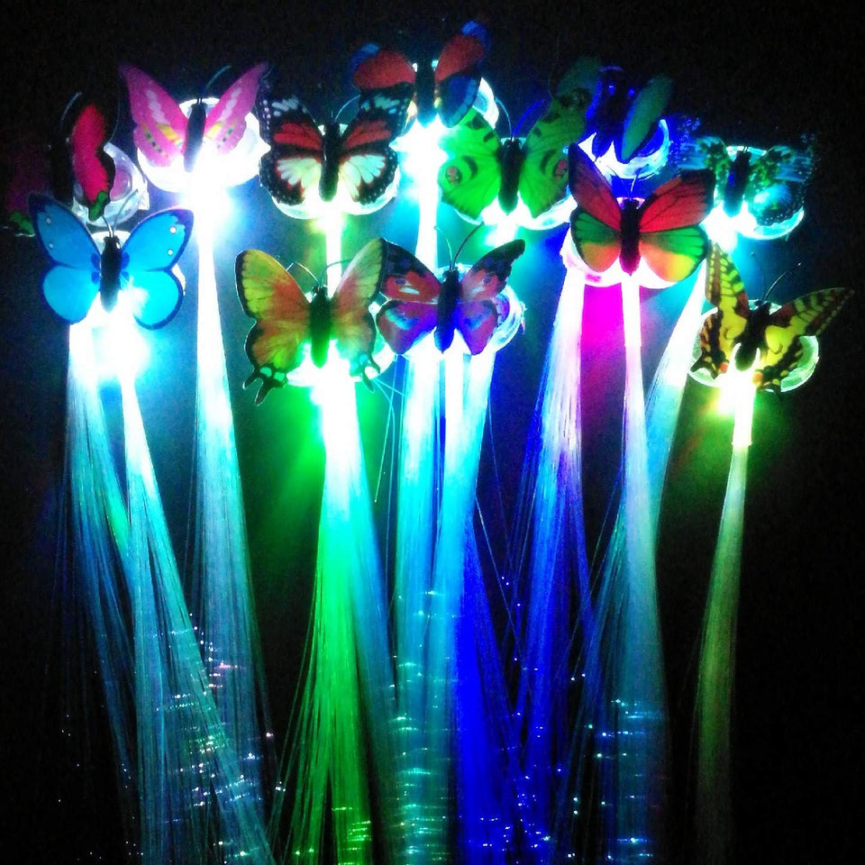 HONGFU butterfly clips arranged front view showing colors and instant party impact