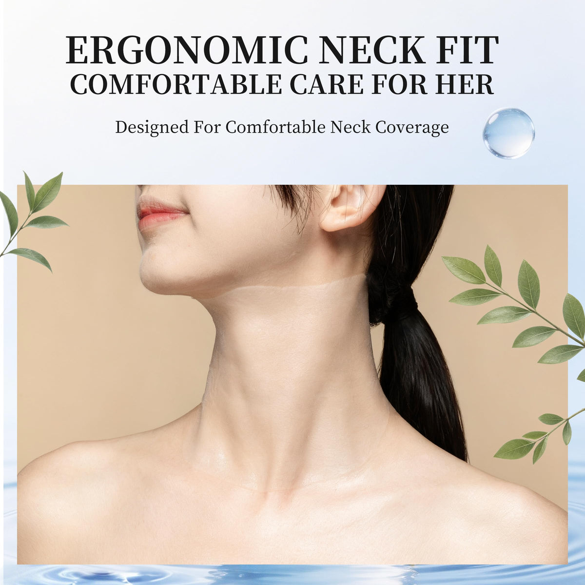 HONLINK person applying neck mask demonstrating comfortable fit and ease