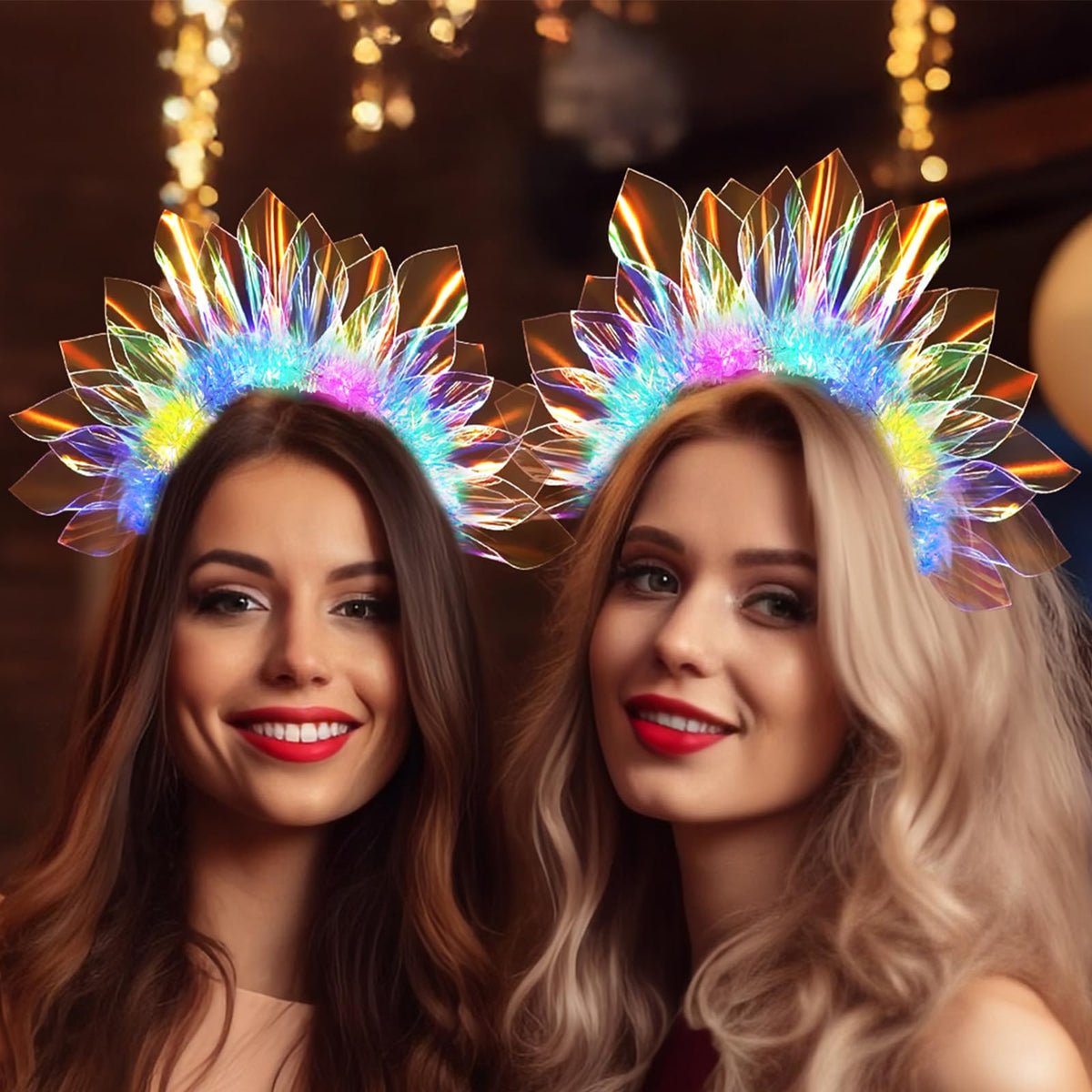 HONLYNE headband front view showing packaging and bright party-ready look