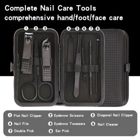 Honxicur grooming tools arranged to show clippers, file, and ear cleaner for precise care
