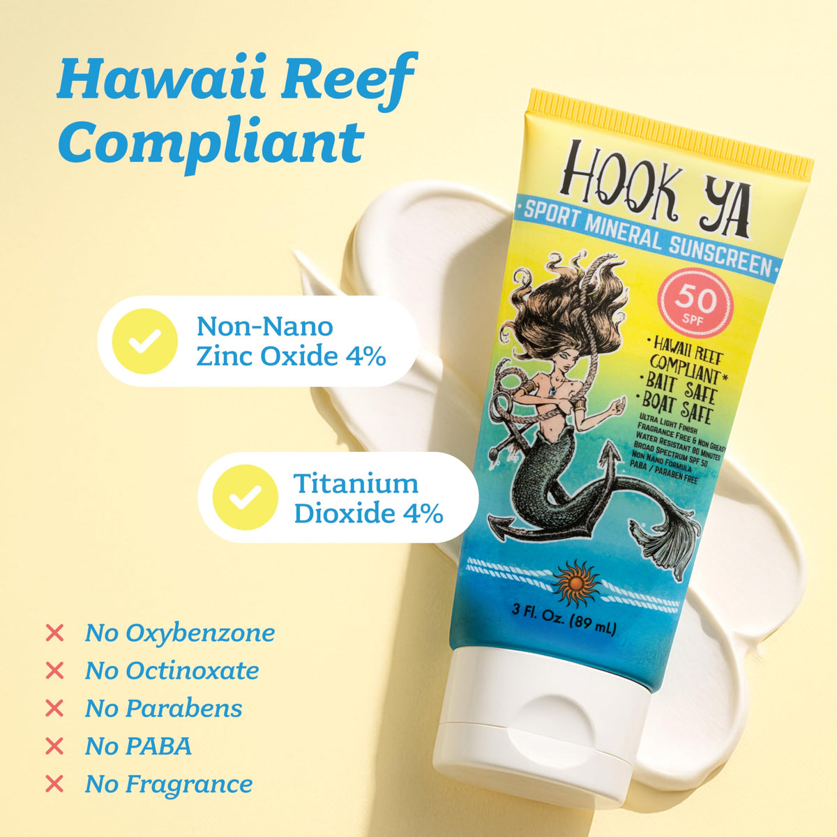 Hook'Ya back label with ingredients and directions for safe use