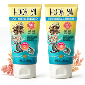 Hook'Ya front packaging 3oz tube showing SPF 50 protection benefit