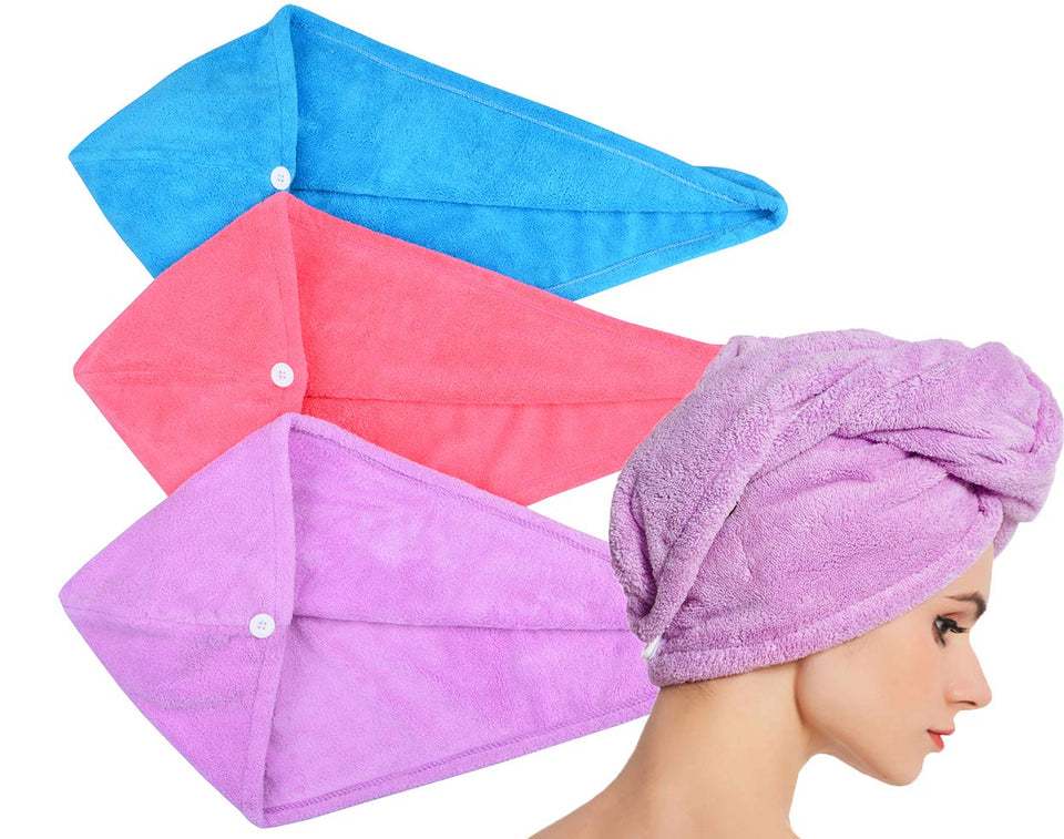 HOPESHINE front view of three-color turban pack showing compact convenience