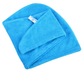 HOPESHINE turban displayed on bathroom vanity highlighting travel readiness