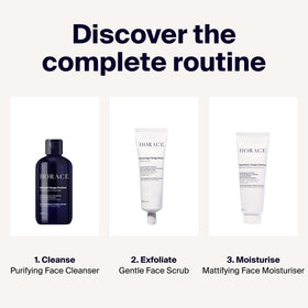 HORACE in bathroom morning scene illustrating everyday use and skin-refreshing effect